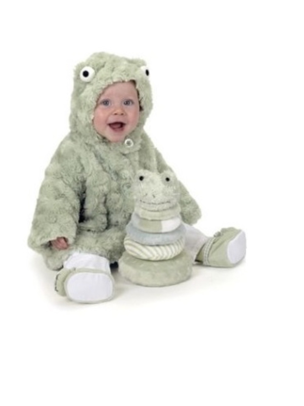 Bearington Baby Collection Hooded Green Soft Froggy Coat 6-12 Months